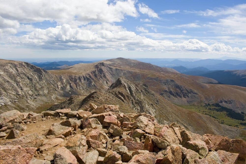 Awesome view from the summit of Mount Bierstadt in Colorado.
