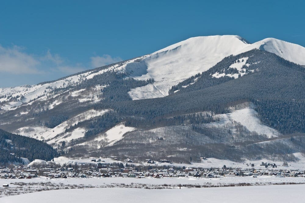 This is Crested Butte at the Base of Mount Emmons where backcountry skiers try the first glade on Snodgrass, Red Lady Bowl or Trappers Way ski lines.