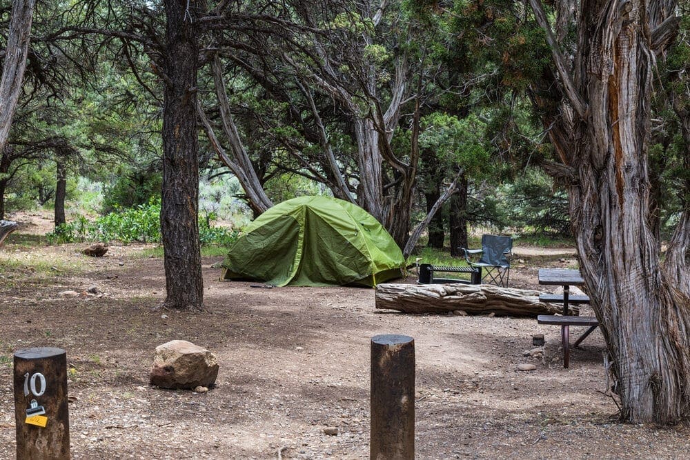 Camping in the beautiful, but remote North Rim Campground in the Black Canyon of the Gunnison National Park, Colorado