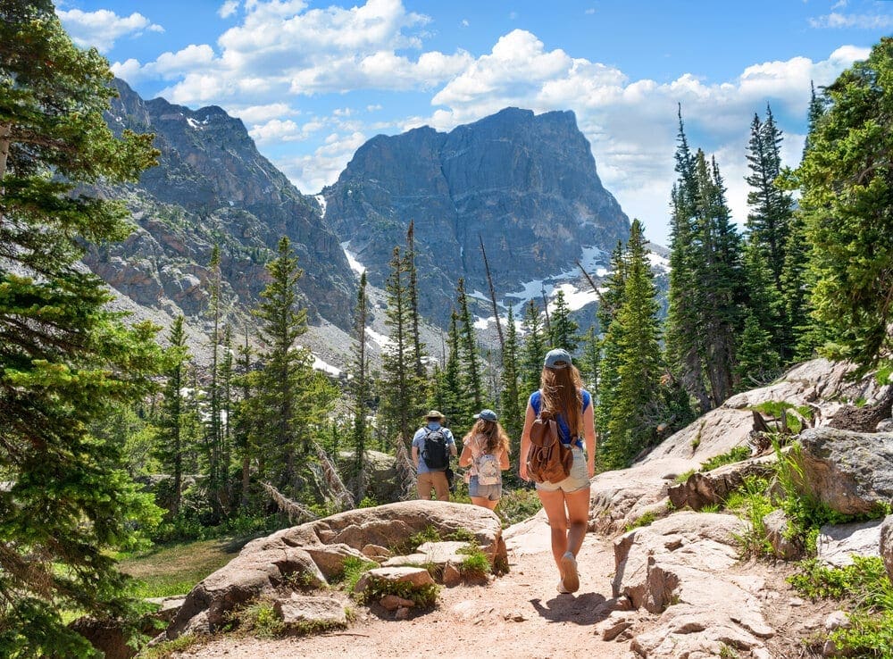 The Emerald Lake trail in Rocky Mountain National Park is one of the busiest trails in Colorado, which makes social distancing a challenge.
