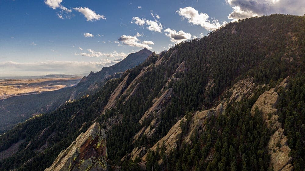 The Flatirons contain more than 1,000 climbing routes ranging from calm 5.0’s to spicy 5.14’s.