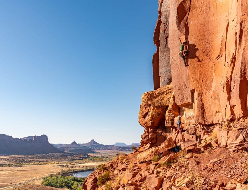 Thousands of climbing routes await on Moab’s otherworldly rock formations.