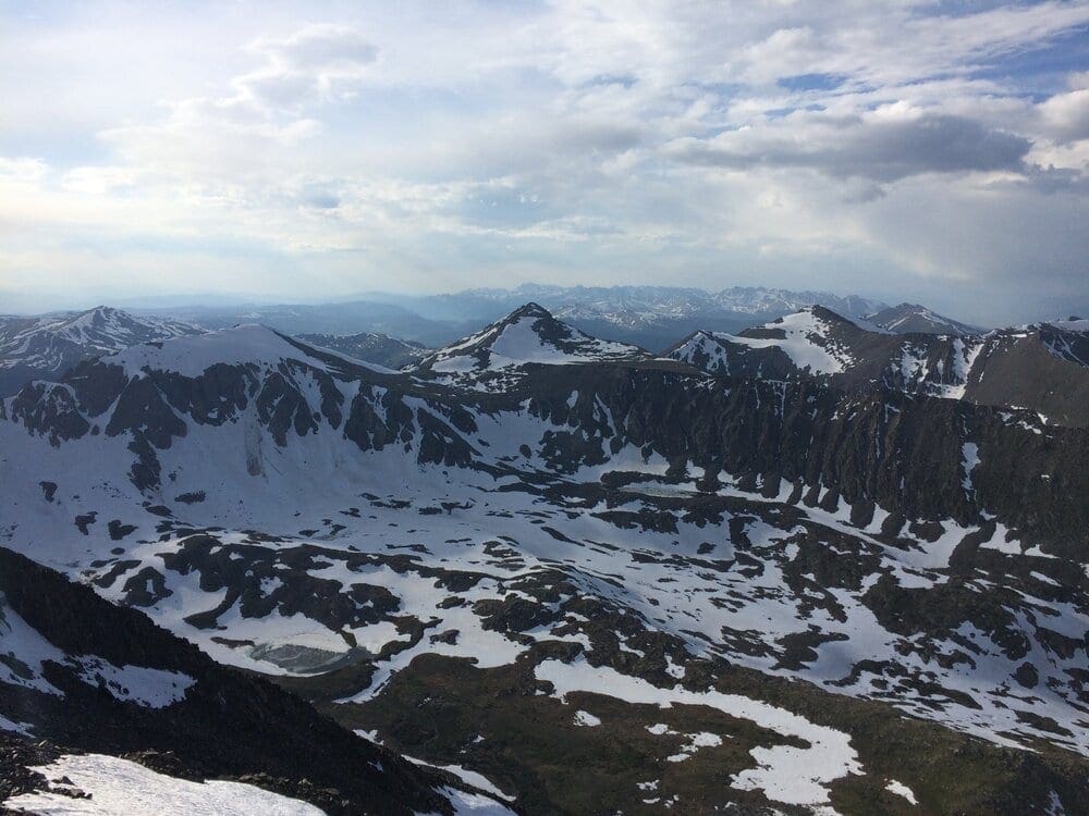 Photo 14. Northward to 10-Mile Range (Pacific Peak) and the Gore Range in background.