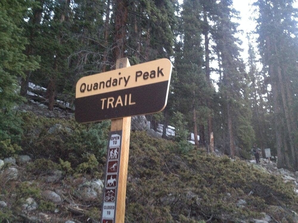 Photo 2. The Quandary Peak Trailhead.