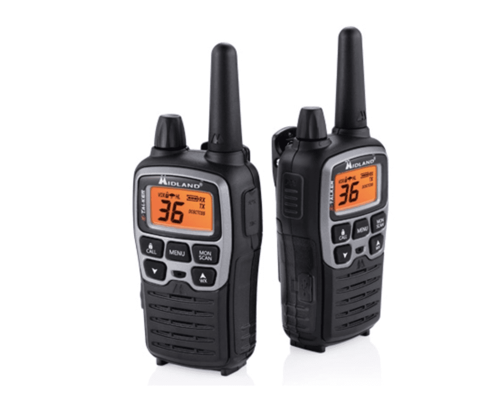 Midland X-Talker T71VP3 - Ridiculously long battery life (up to 15 hours), extensive range, loaded with extras and protected by Midland’s 3-year warranty. X-TALKER T71 walkie talkie features up to a 38-mile range and features 36 Channels and 121 Privacy Codes, Channel Scan, and Midland’s signature NOAA Weather Alert and Weather Scan technology. License Free FRS Radio.