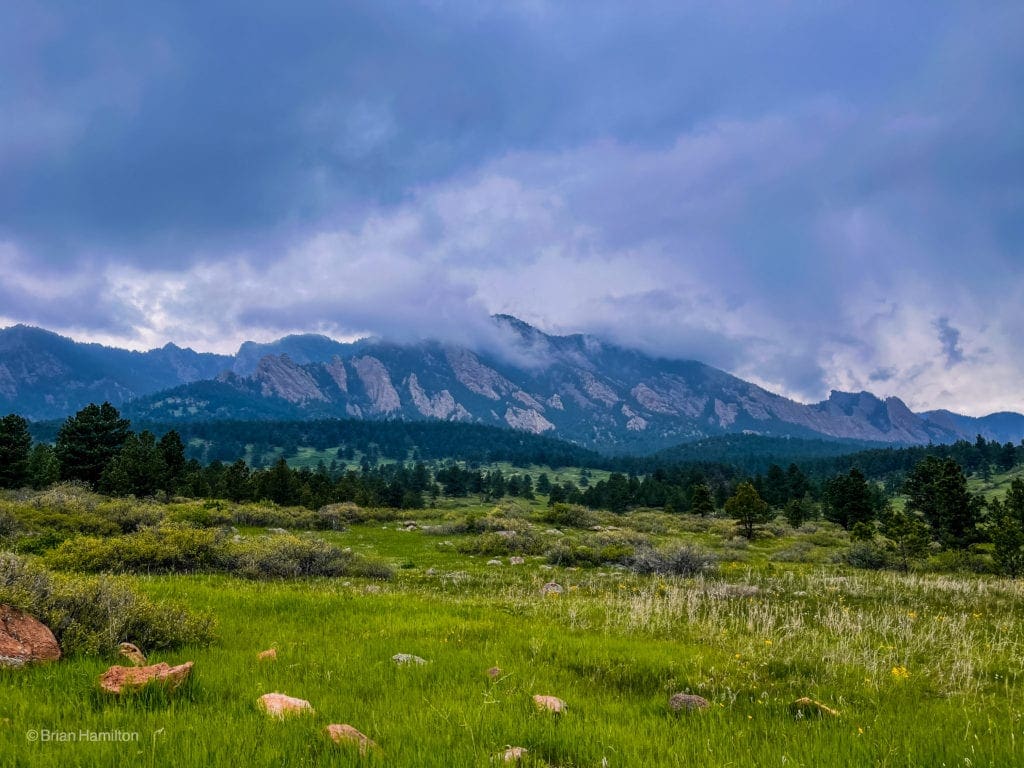 Photo 142: The north ridges of South Boulder Peak as storm clouds build.