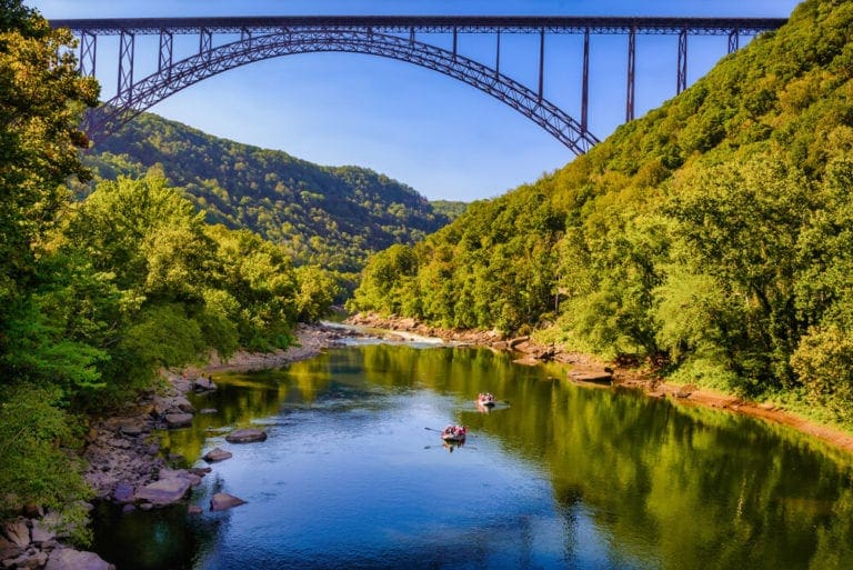 The New River Gorge National Park And Preserve West Virginia Skyblue