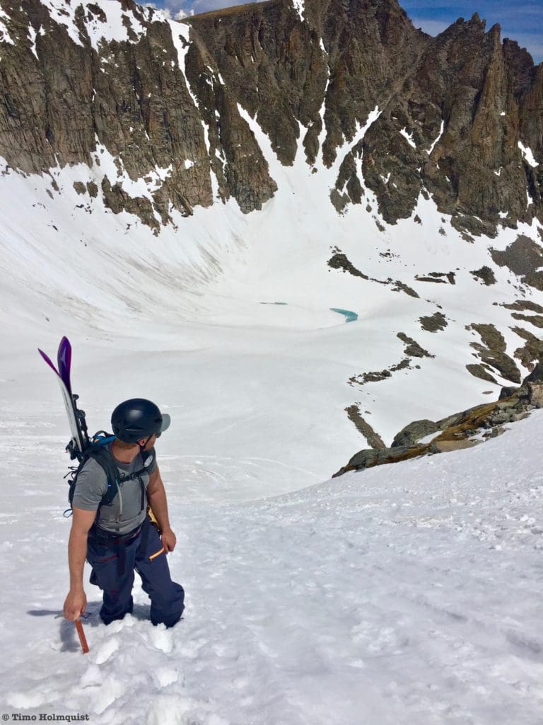 Four-season fun above Isabelle Glacier. While numerous mountaineering opportunities exist here, you can get onto the glacier with little more than normal hiking gear and snowshoes or microspikes.