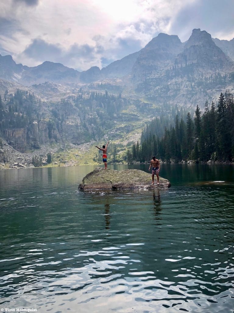 Crater Lake is the perfect place to brave a lake jump.