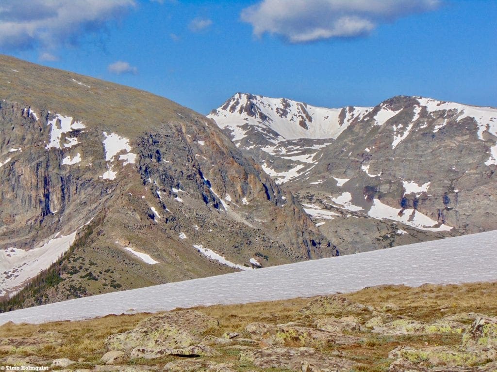 Mt Ida from Trail Ridge in mid-June.