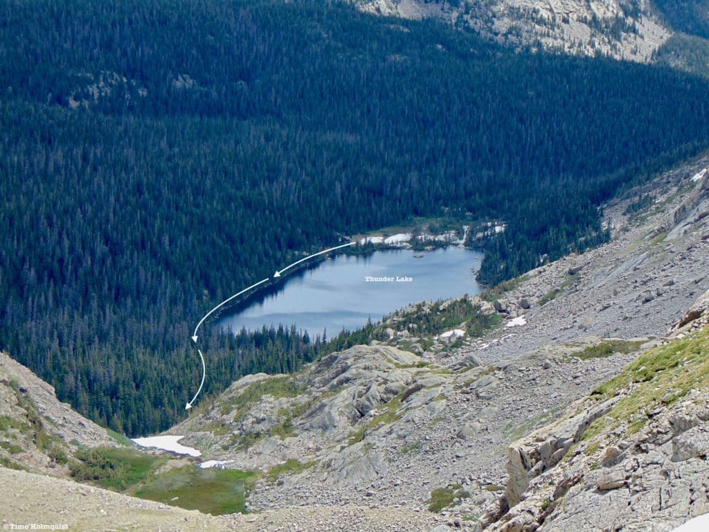General Path around Thunder Lake from above.
