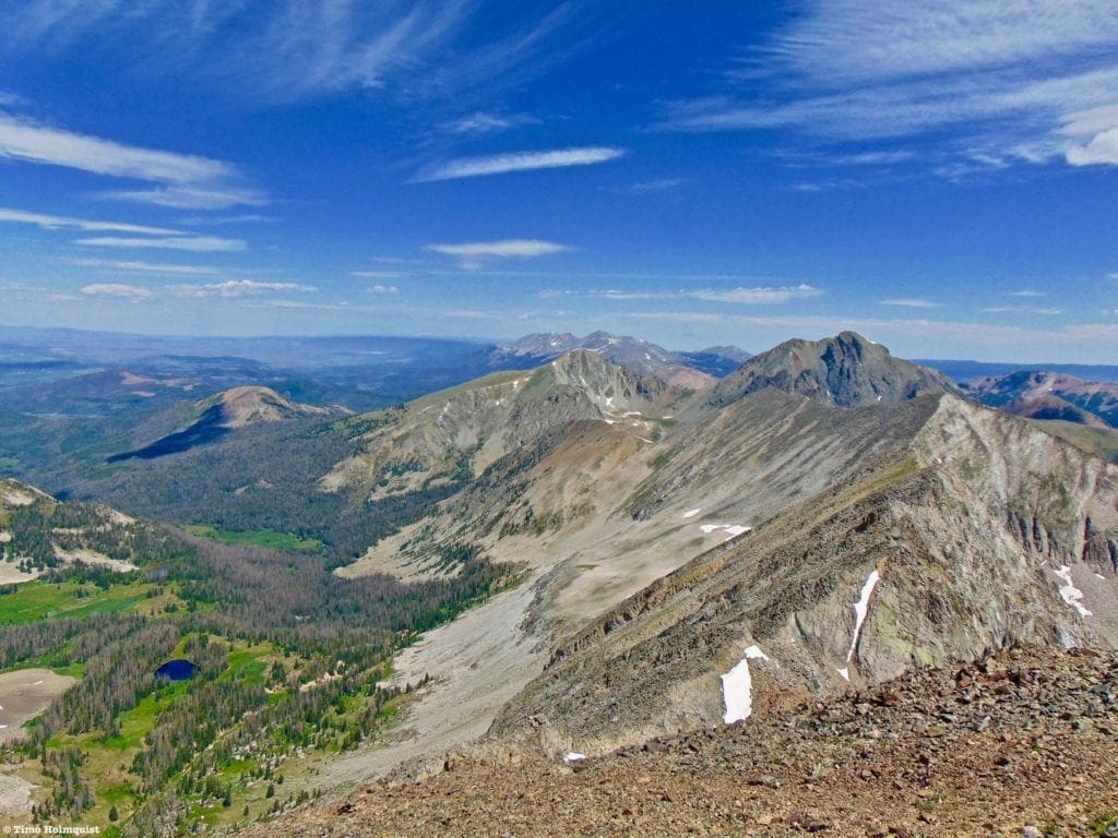 Looking north from the summit of Cirrus.