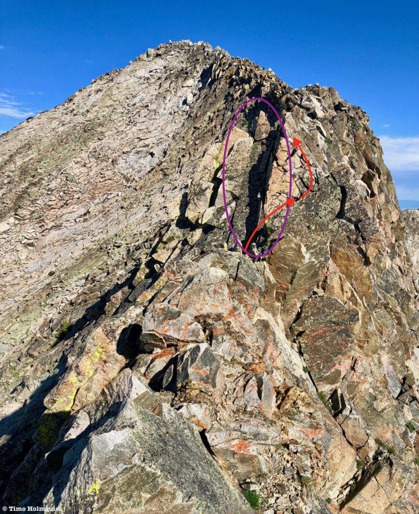 The Crux section from Little Lead.