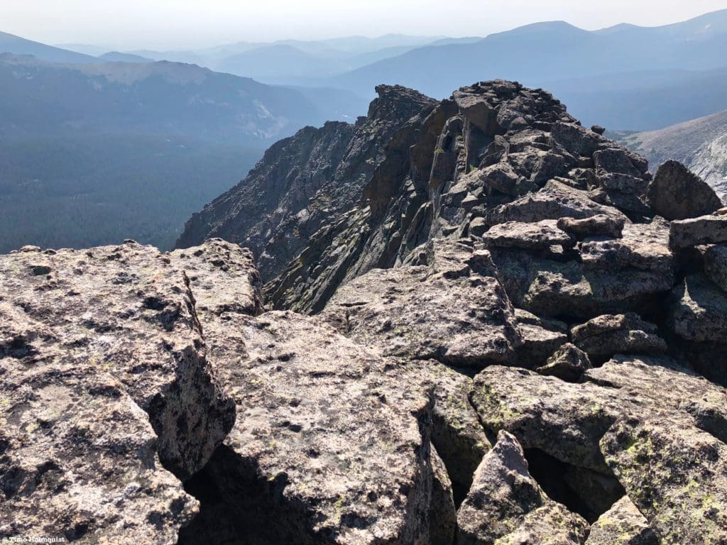 Looking down the ridge from Tanima’s summit.