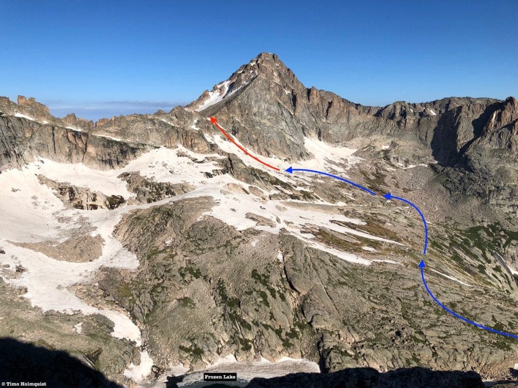 The approximate route from the Spearhead.
